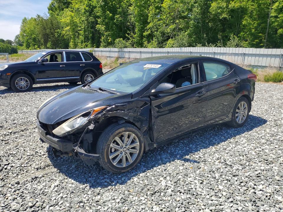 2016 Hyundai Elantra VIN KMHDH4AE5GU557951 COPART salvage auction — FRONT END, Nc - Salvage Certificate Of Title, sold $800 on 2026-07-08 (photo 1)