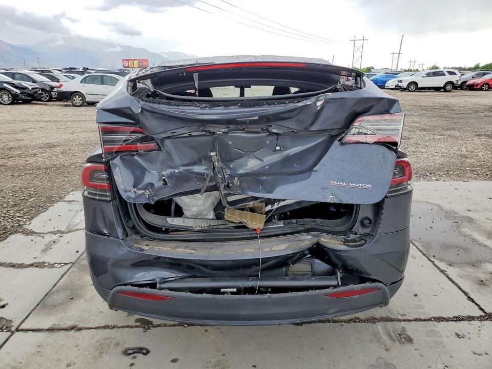 2021 Tesla Model x VIN 5YJXCAE41MF324931 COPART salvage auction — REAR END, UT - SALVAGE CERTIFICATE, sold $15,200 on 2026-07-27 (photo 6)