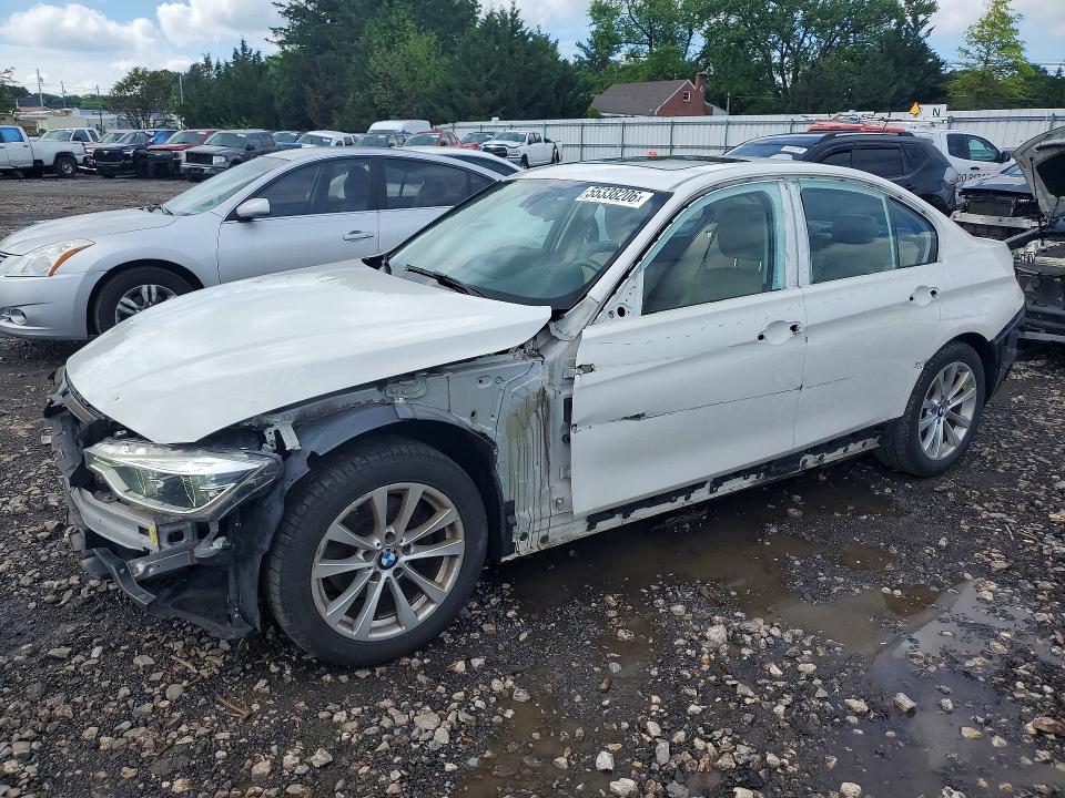 2018 BMW 3er VIN WBA8E5G55JNV02975 COPART salvage auction — FRONT END, Md - Cert Of Salvage > 75% Damage, sold $2,100 on 2026-08-03 (photo 1)