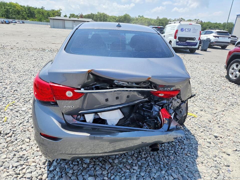 2014 Infiniti Q50 VIN JN1AV7AR7EM702962 COPART salvage auction — REAR END, Fl - Cert Of Title Slvg Rebuildable, sold $2,150 on 2026-07-13 (photo 6)