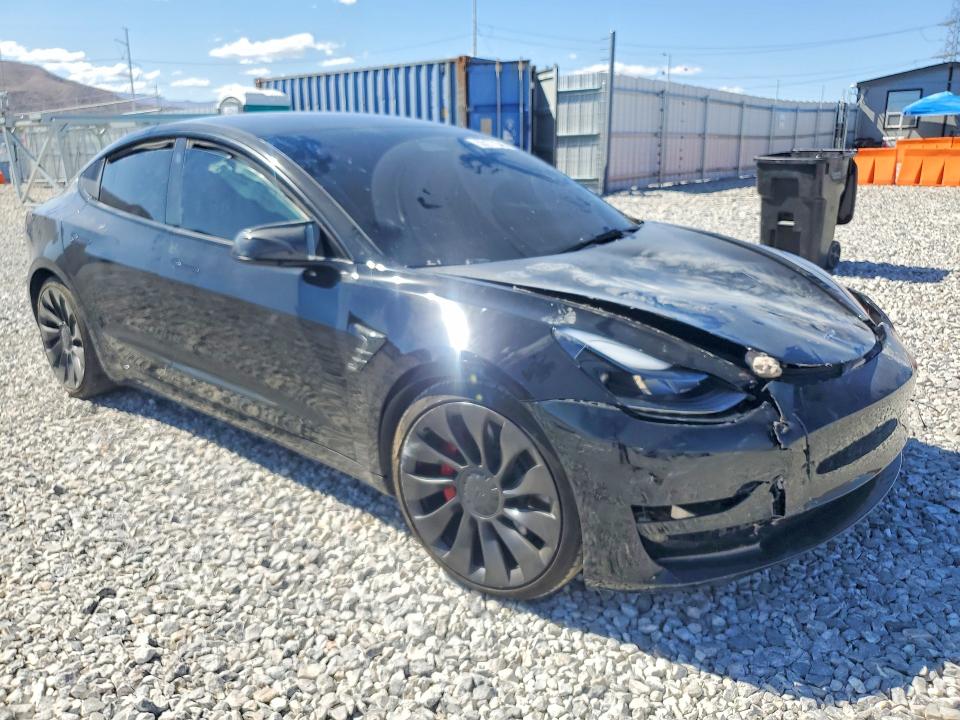 2023 Tesla Model 3 VIN 5YJ3E1EC2PF410897 COPART salvage auction — FRONT END, Nv - Salvage Title, sold $9,200 on 2026-07-20 (photo 4)