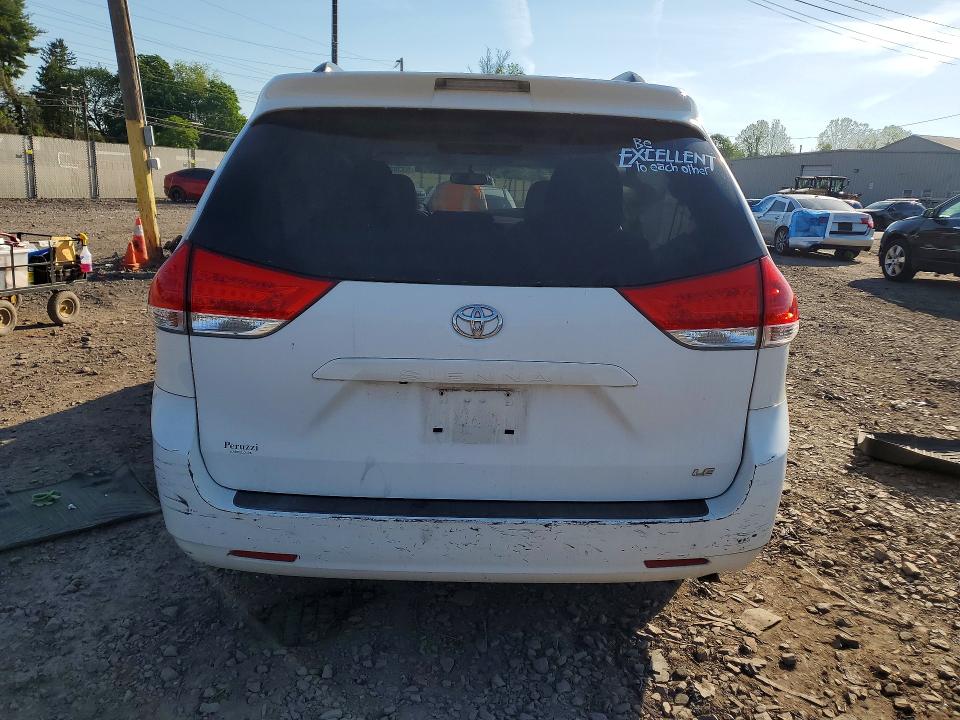 2011 Toyota Sienna VIN 5TDKK3DC8BS109511 COPART salvage auction — FRONT END, PA - CERTIFICATE OF SALVAGE, sold $1,150 on 2026-07-27 (photo 6)