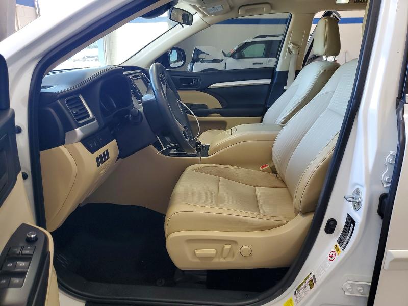 2017 Toyota Highlander VIN 5TDBZRFH0HS481375 COPART salvage auction — FRONT END, Va - Cert Of Title - Salvage, sold $6,000 on 2026-07-31 (photo 7)