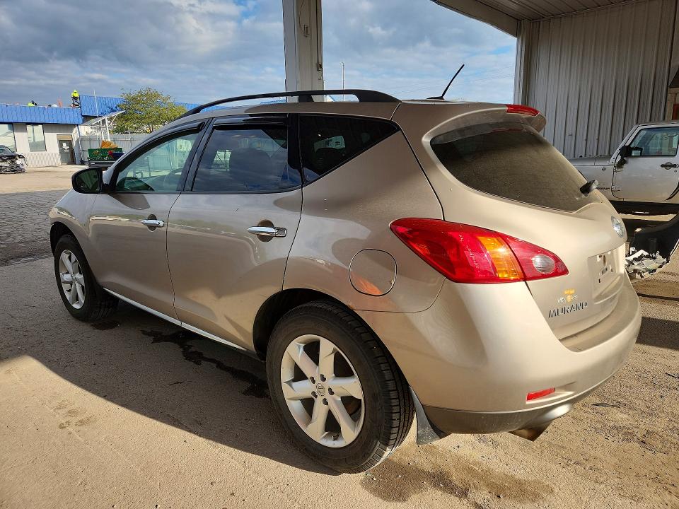 2009 Nissan Murano VIN JN8AZ18WX9W145750 COPART salvage auction — FRONT END, IN - CERT OF TITLE-SALVAGE TITLE, sold $350 on 2026-07-27 (photo 2)