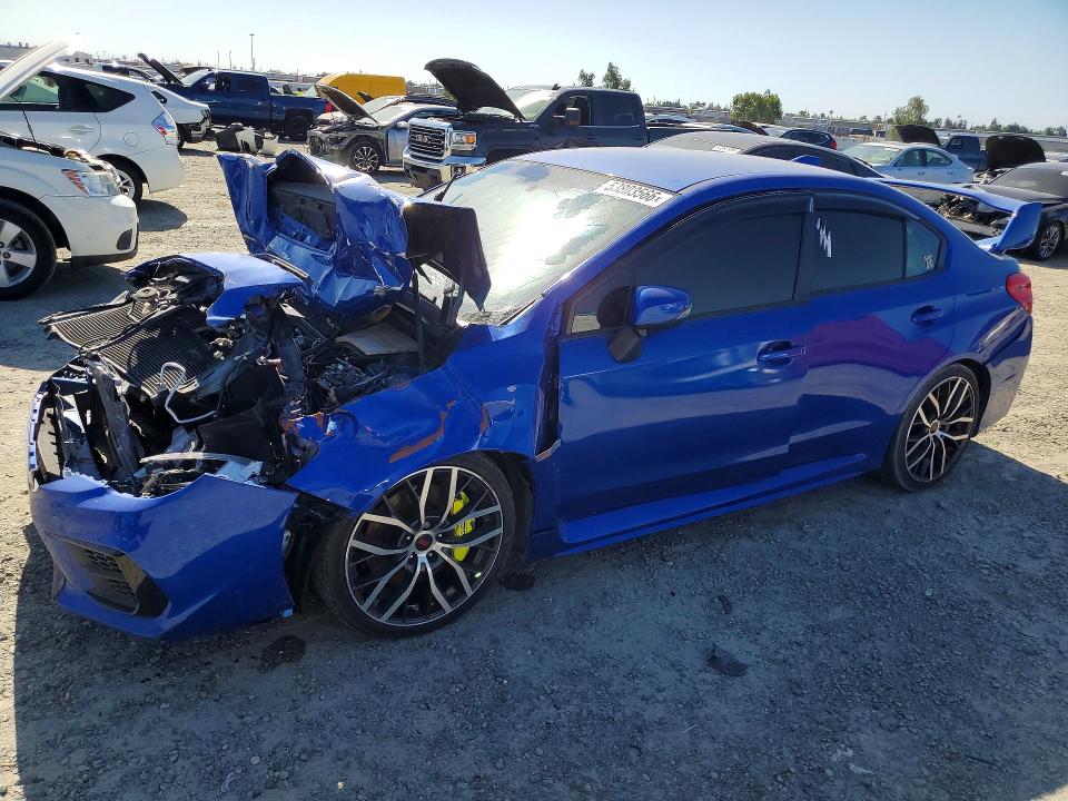 2021 Subaru Wrx VIN JF1VA2S63M9803456 COPART salvage auction — FRONT END, CA - DIS/DLR/EXP ONLY CLEAN TITLE (P), sold $12,800 on 2026-07-28 (photo 1)