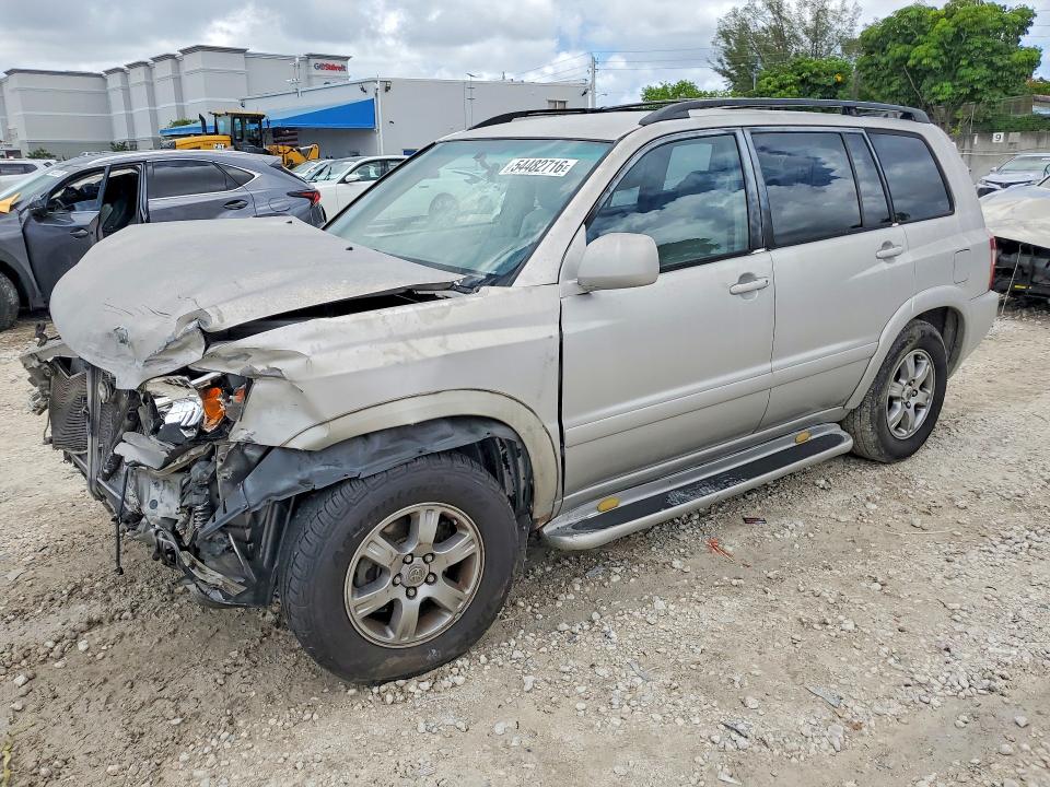 2006 Toyota Highlander VIN JTEGP21A860102664 COPART salvage auction — FRONT END, FL - CERT OF TITLE SLVG REBUILDABLE, sold $575 on 2026-07-31 (photo 1)