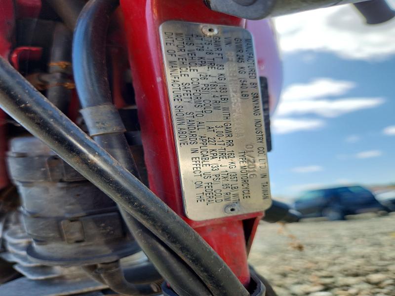 2016 Sym Wolf VIN RFGBB1ME2GSPA1144 COPART salvage auction — NORMAL WEAR, CA - DIS/DLR/EXP ONLY CLEAN TITLE, sold $25 on 2026-07-08 (photo 8)