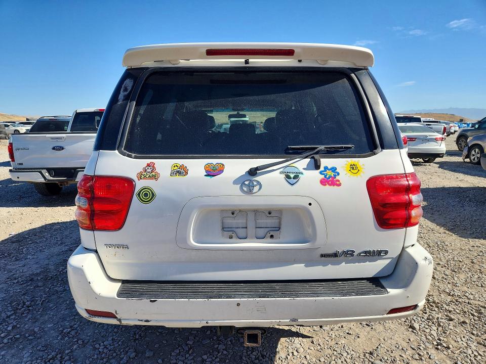 2001 Toyota Sequoia VIN 5TDBT48A71S038098 COPART salvage auction — MECHANICAL, Ut - Certificate Of Title, sold $350 on 2026-07-14 (photo 6)