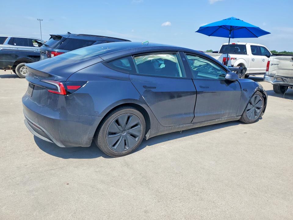 2025 Tesla Model 3 VIN 5YJ3E1EA3SF037103 COPART salvage auction — FRONT END, Tx - Salvage Vehicle Title, sold $14,600 on 2026-07-16 (photo 3)