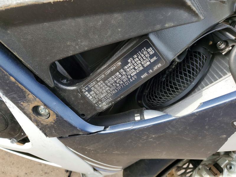 2023 Suzuki Gsx-r VIN JS1GR7MA7P7101449 COPART salvage auction — FRONT END, Pa - Certificate Of Salvage, sold $2,800 on 2026-07-02 (photo 9)