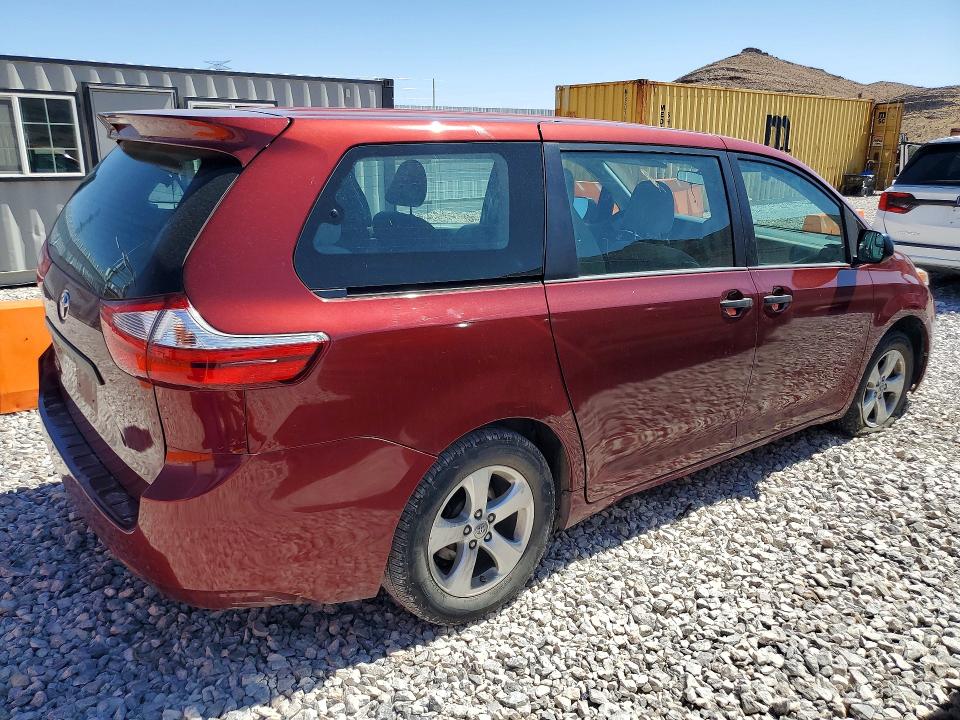 2017 Toyota Sienna VIN 5TDZZ3DCXHS889515 COPART salvage auction — FRONT END, Nv - Salvage Title, sold $4,650 on 2026-07-20 (photo 3)