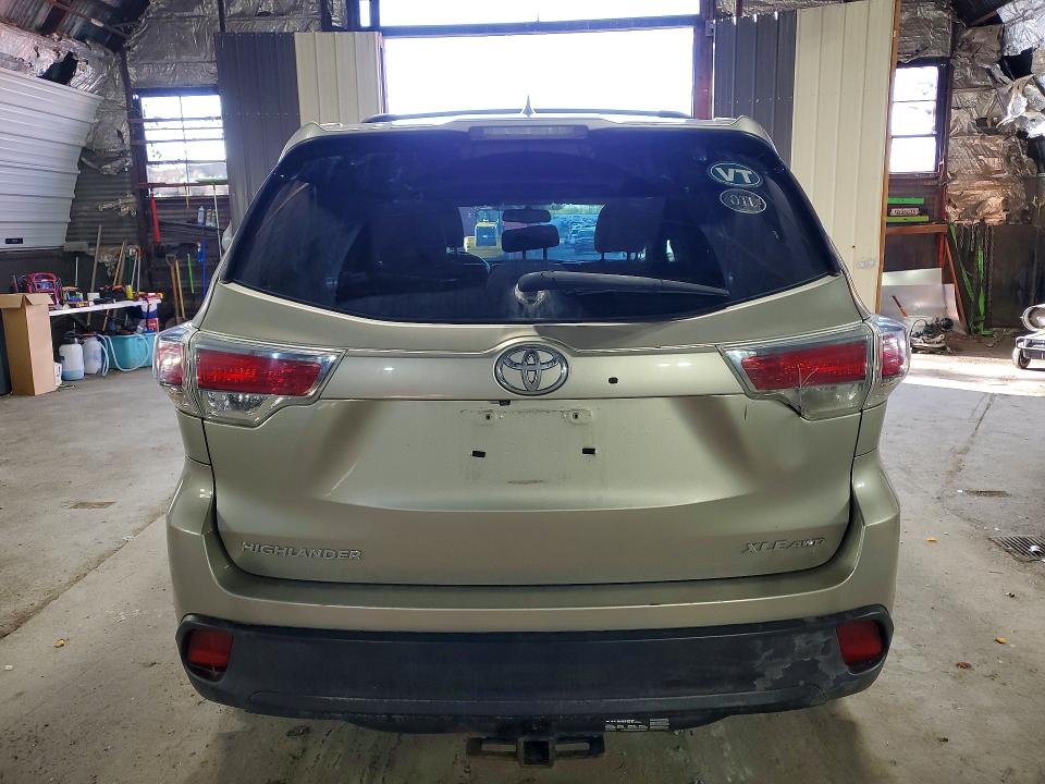 2014 Toyota Highlander VIN 5TDJKRFH8ES060645 COPART salvage auction — FRONT END, Ma - Cert Of Title-Reconstrctd Coll, sold $2,200 on 2026-07-27 (photo 6)