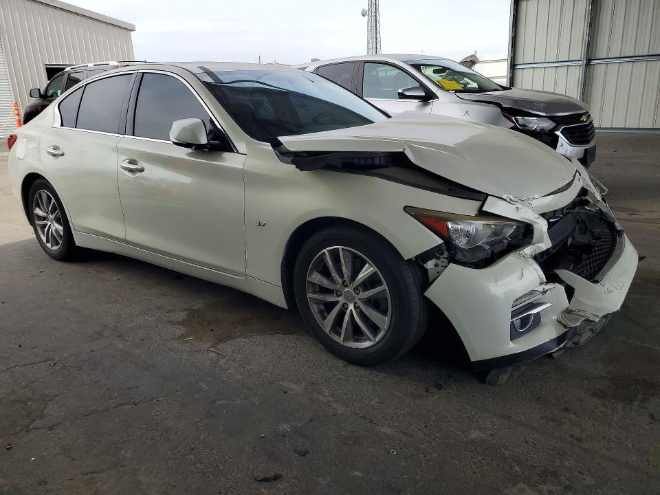 2015 Infiniti Q50 VIN JN1BV7AP7FM352205 COPART salvage auction — FRONT END, Ca - Salvage Certificate, sold $975 on 2026-07-02 (photo 4)