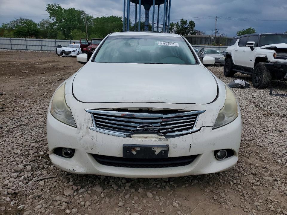 2011 Infiniti G VIN JN1CV6AR9BM350188 COPART salvage auction — FRONT END, IL - SALVAGE CERTIFICATE, sold $975 on 2026-07-08 (photo 5)