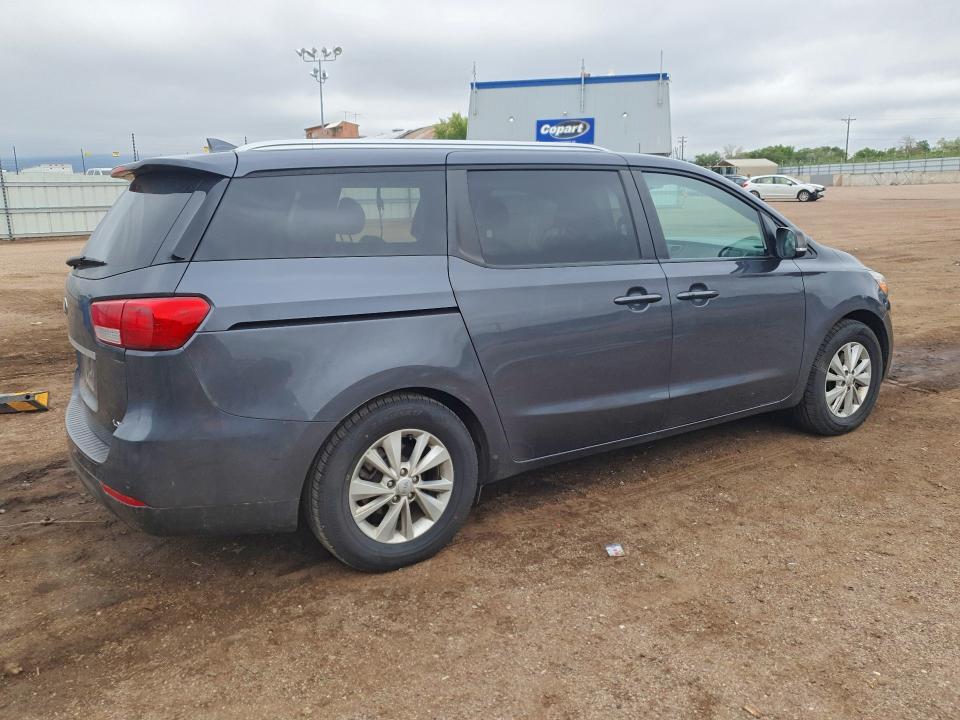 2017 Kia SEDONA VIN KNDMB5C15H6333039 COPART salvage auction — HAIL, Salvage Title, sold $275 on 2026-07-27 (photo 3)