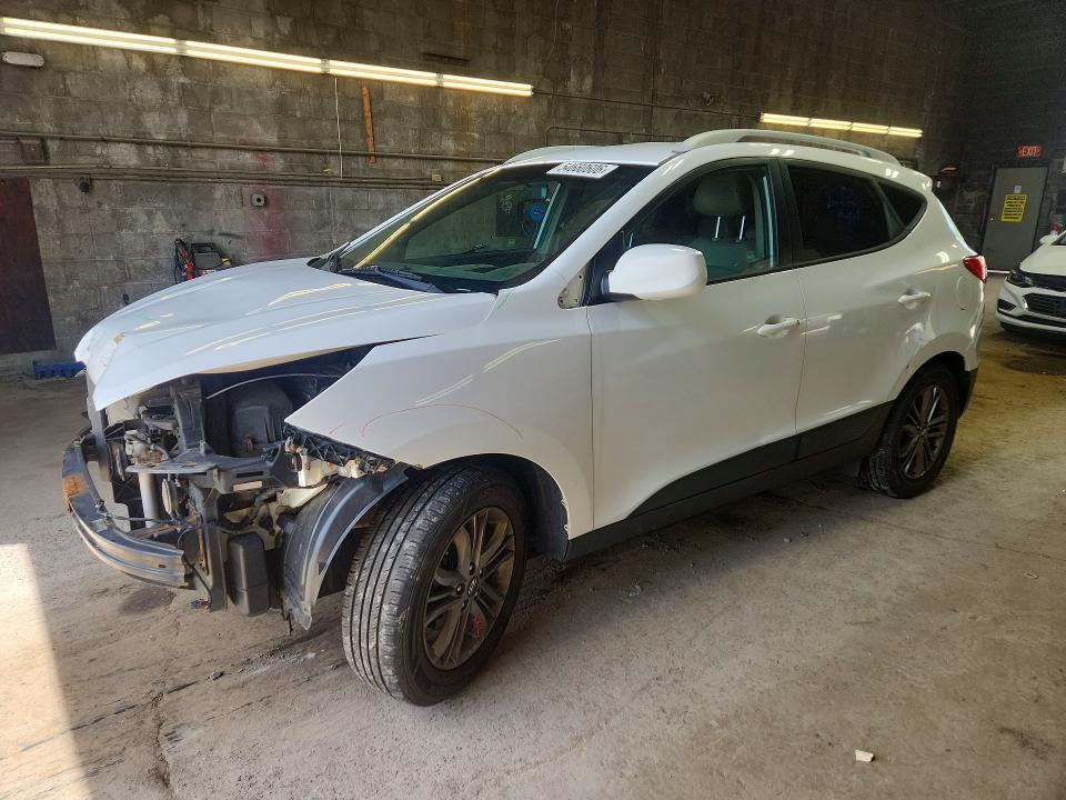 2014 Hyundai Tucson VIN KM8JUCAG6EU825641 COPART salvage auction — FRONT END, Oh - Cert Of Title-Salvage, sold $1,050 on 2026-07-13 (photo 1)