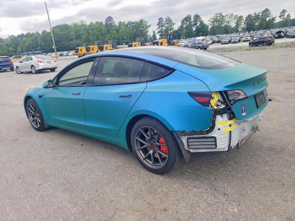 2021 Tesla Model 3 VIN 5YJ3E1EB0MF837014 COPART salvage auction — REAR END, Nc - Salvage Certificate Of Title, sold $1,600 on 2026-07-21 (photo 2)