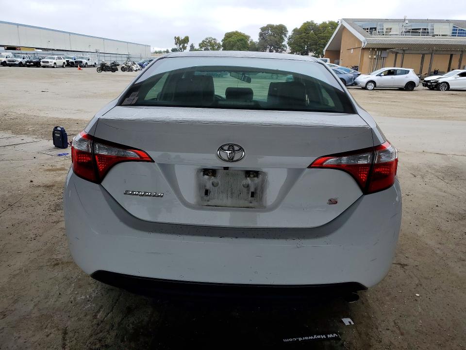 2016 Toyota Corolla VIN 5YFBURHE2GP414205 COPART salvage auction — VANDALISM, CA - SALVAGE CERTIFICATE, sold $300 on 2026-07-28 (photo 6)