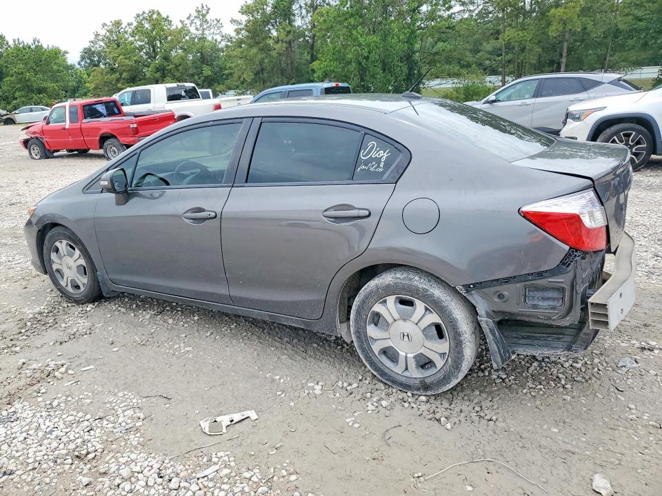 2012 Honda VIN JHMFB4F3XCS009261 COPART salvage auction — REAR END, Tx - Cert Of Title-Rebuilt Salvage, sold $400 on 2026-07-02 (photo 2)