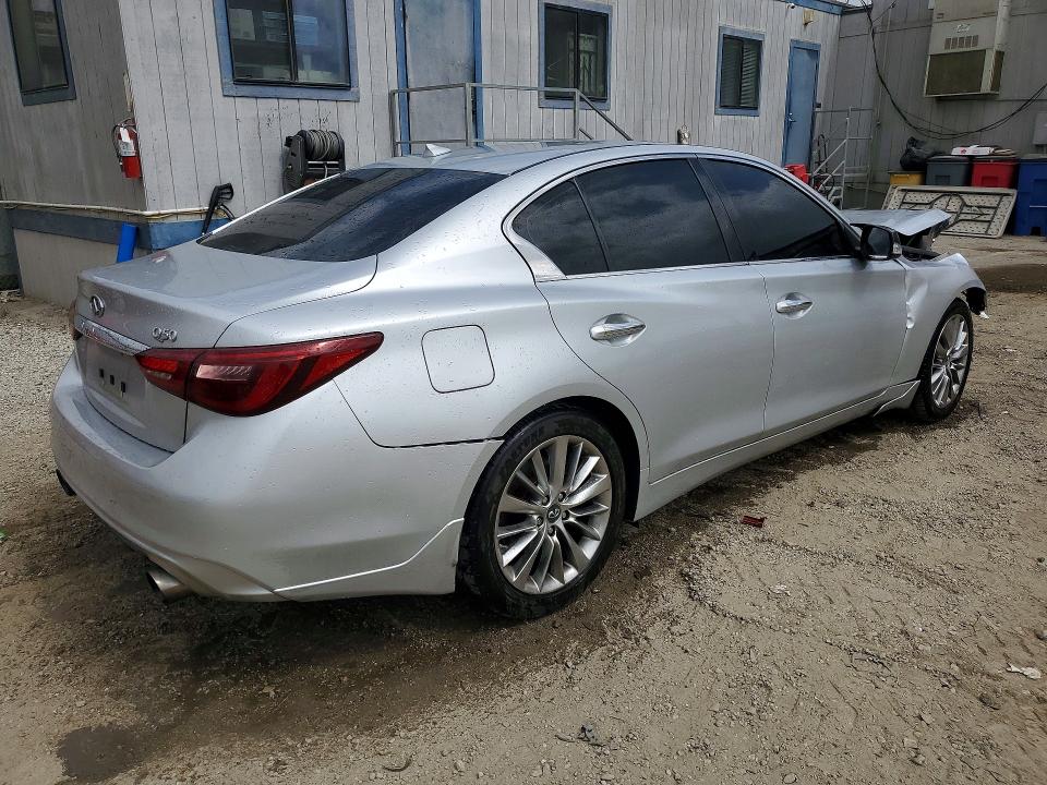 2018 Infiniti Q50 VIN JN1EV7AP6JM352346 COPART salvage auction — FRONT END, Ca - Salvage Certificate, sold $3,400 on 2026-07-09 (photo 3)