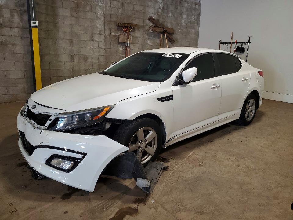 2015 Kia Optima VIN 5XXGM4A70FG507008 COPART salvage auction — FRONT END, De - Salvage Certificate, sold $15 on 2026-07-29 (photo 1)