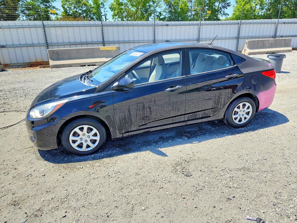 2014 Hyundai Accent VIN KMHCT4AE0EU767039 COPART salvage auction — UNDERCARRIAGE, Sc - Cert Of Title-Salvage, sold $725 on 2026-07-20 (photo 1)