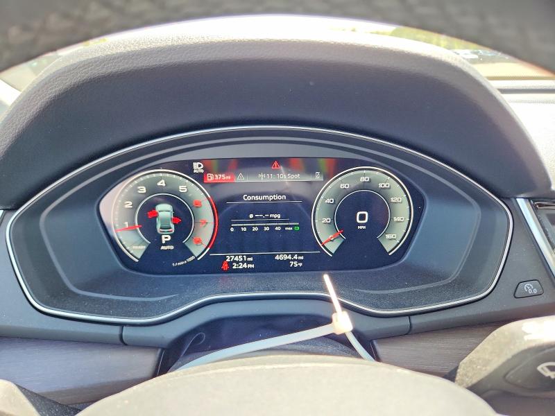 2023 Audi Q5 VIN WA1BBAFY6P2131030 COPART salvage auction — HAIL, OH - CERT OF TITLE-SALVAGE, sold $4,100 on 2026-07-27 (photo 9)