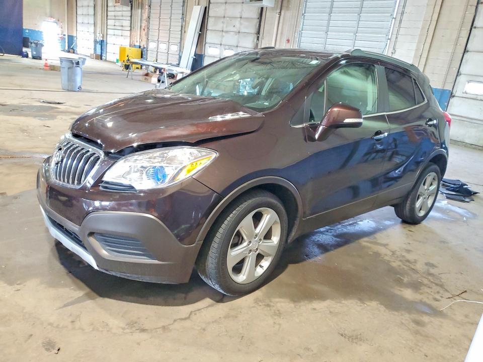 2015 Buick Encore VIN KL4CJASB1FB137308 COPART salvage auction — FRONT END, Mi - Certificate Of Title, sold $500 on 2026-07-10 (photo 1)