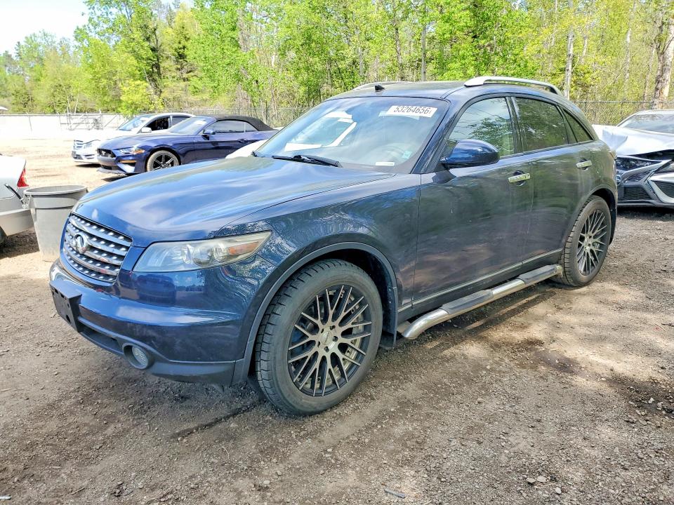 2005 Infiniti Fx45 VIN JNRBS08W85X400298 COPART salvage auction — UNDERCARRIAGE, ON - PERMIT NO BRAND - UNFIT, sold $400 on 2026-07-14 (photo 1)