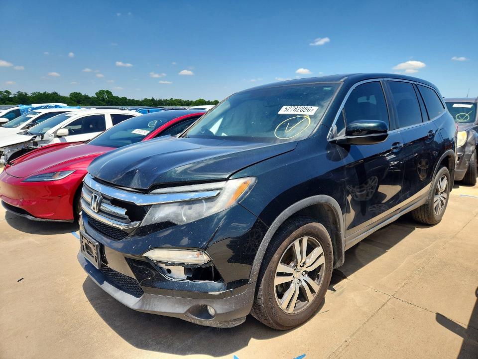 2016 Honda Pilot VIN 5FNYF5H50GB031677 COPART salvage auction — FRONT END, Tx - Salvage Vehicle Title, sold $2,600 on 2026-07-02 (photo 1)