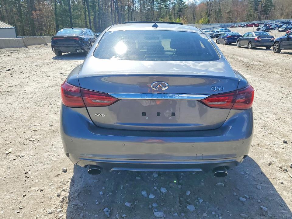 2018 Infiniti Q50 VIN JN1EV7AR4JM441219 COPART salvage auction — FRONT END, MA - CERT OF TITLE-SALVAGE, sold $2,000 on 2026-07-15 (photo 6)