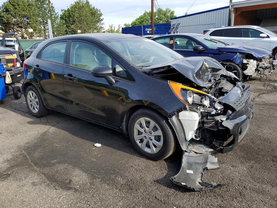 2013 Kia Rio VIN KNADM5A39D6231409 COPART salvage auction — FRONT END, Co - Public - Salvage Title, sold $275 on 2026-07-21 (photo 4)