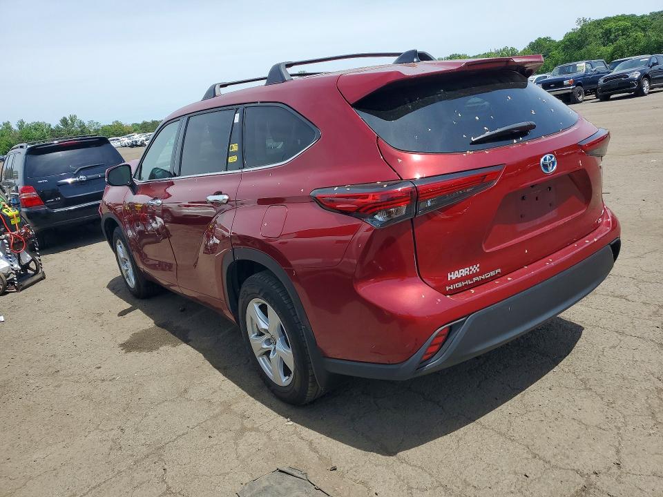 2022 Toyota Highlander VIN 5TDBBRCH9NS561293 COPART salvage auction — FRONT END, Salvage Title, sold $9,500 on 2026-07-31 (photo 2)