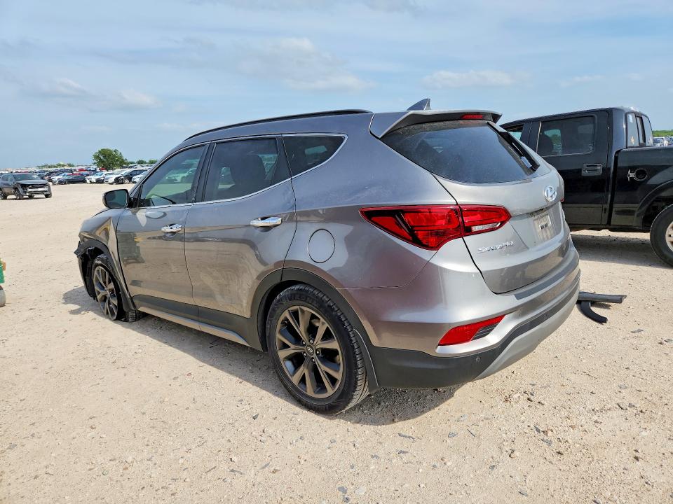 2018 Hyundai Santa fe VIN 5XYZW4LA4JG554218 COPART salvage auction — FRONT END, Tx - Salvage Vehicle Title, sold $4,500 on 2026-07-23 (photo 2)