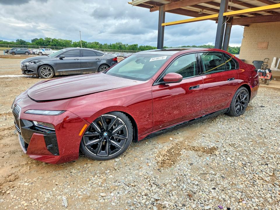 2023 BMW I7 VIN WBY53EJ05PCL62213 COPART salvage auction — FRONT END, Al - Cert Of Title-Salvage Title, sold $40,000 on 2026-07-29 (photo 1)