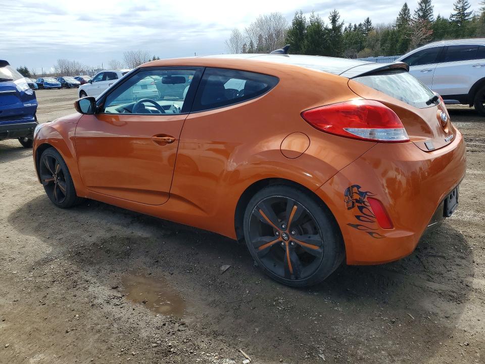 2012 Hyundai Veloster VIN KMHTC6AD8CU072632 COPART salvage auction — SIDE, On - Permit No Brand - Unfit, sold $1,250 on 2026-07-07 (photo 2)