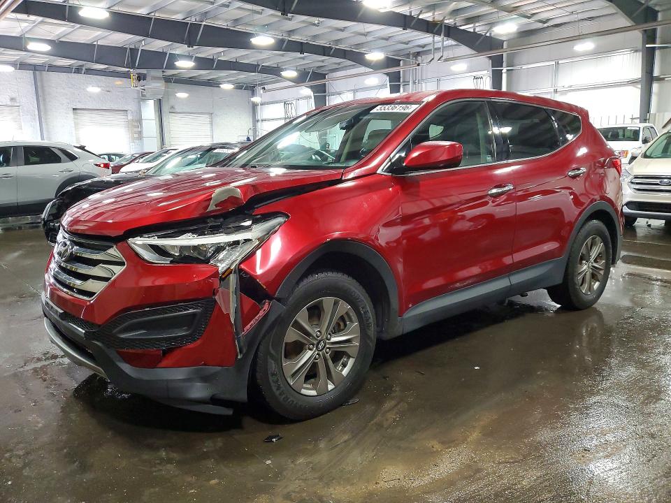 2014 Hyundai Santa fe VIN 5XYZTDLB5EG163960 COPART salvage auction — FRONT END, Mn - Cert Of Title-Prior Salvage, sold $1,450 on 2026-07-07 (photo 1)