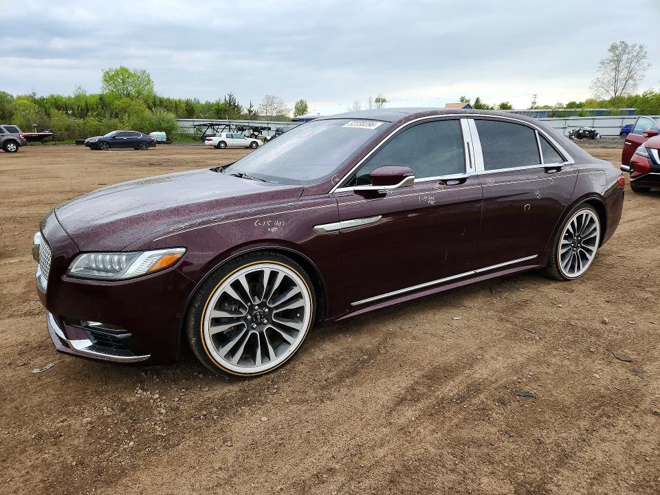 2020 Lincoln Continental VIN 1LN6L9RP2L5602102 COPART salvage auction — HAIL, Oh - Cert Of Title-Salvage, sold $10,800 on 2026-07-02 (photo 1)