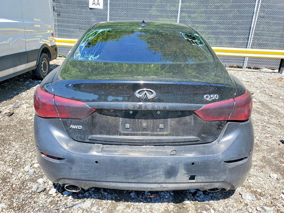 2015 Infiniti Q50 VIN JN1BV7AR2FM417124 COPART salvage auction — FRONT END, Id - Salvage Certificate Of Title, sold $550 on 2026-07-14 (photo 6)