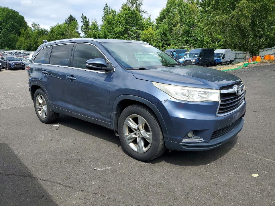 2015 Toyota Highlander VIN 5TDDKRFHXFS144240 COPART salvage auction — REAR END, Or - Salvage Title Certificate, sold $250 on 2026-07-27 (photo 4)