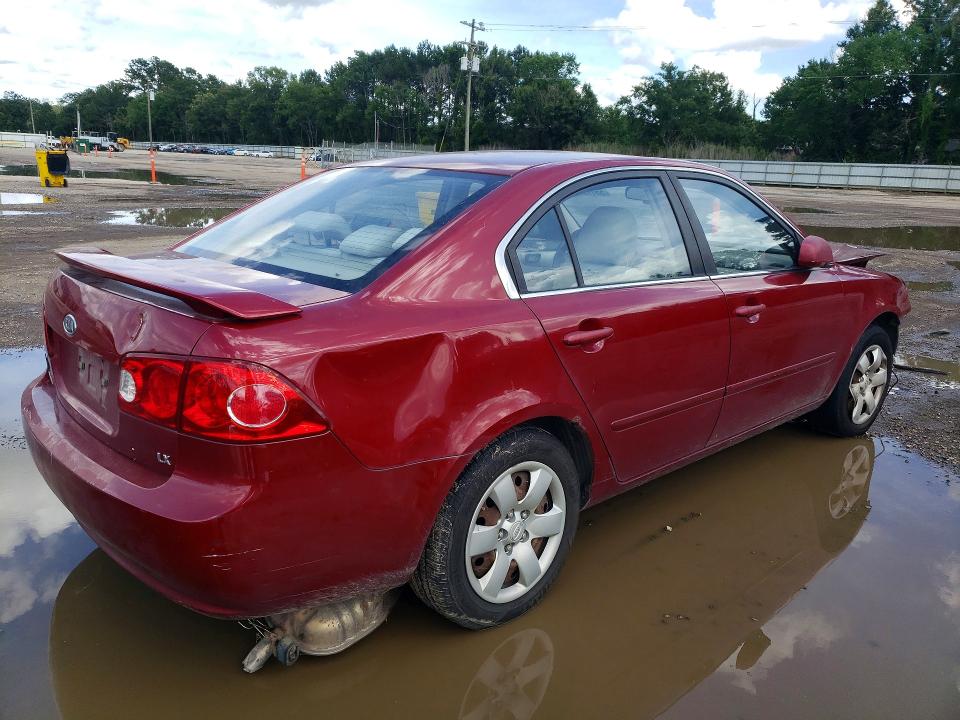 2008 Kia Optima VIN KNAGE123385259199 COPART salvage auction — FRONT END, Ks - Non Public Clean Title, sold $250 on 2026-07-10 (photo 3)