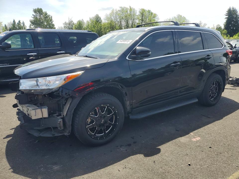 2019 Toyota Highlander VIN 5TDJZRFH2KS948234 COPART salvage auction — FRONT END, Or - Salvage Title Certificate, sold $8,600 on 2026-07-20 (photo 1)