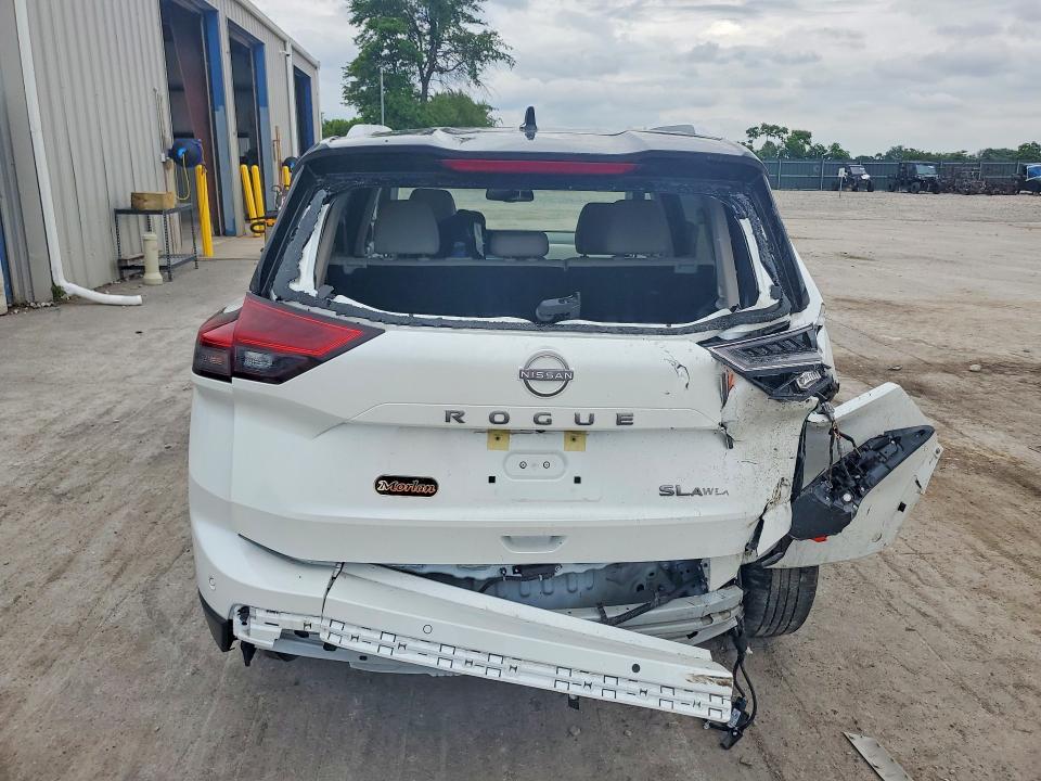 2025 Nissan Rogue VIN JN8BT3CB5SW168848 COPART salvage auction — REAR END, Mo - Salvage Certificate Of Title, sold $50 on 2026-07-27 (photo 6)