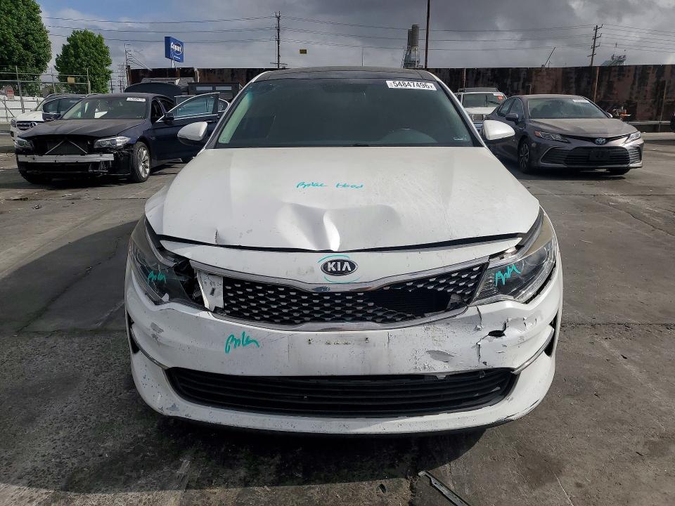 2018 Kia Optima VIN 5XXGU4L36JG180570 COPART salvage auction — FRONT END, Ca - Salvage Certificate, sold $2,400 on 2026-07-15 (photo 5)