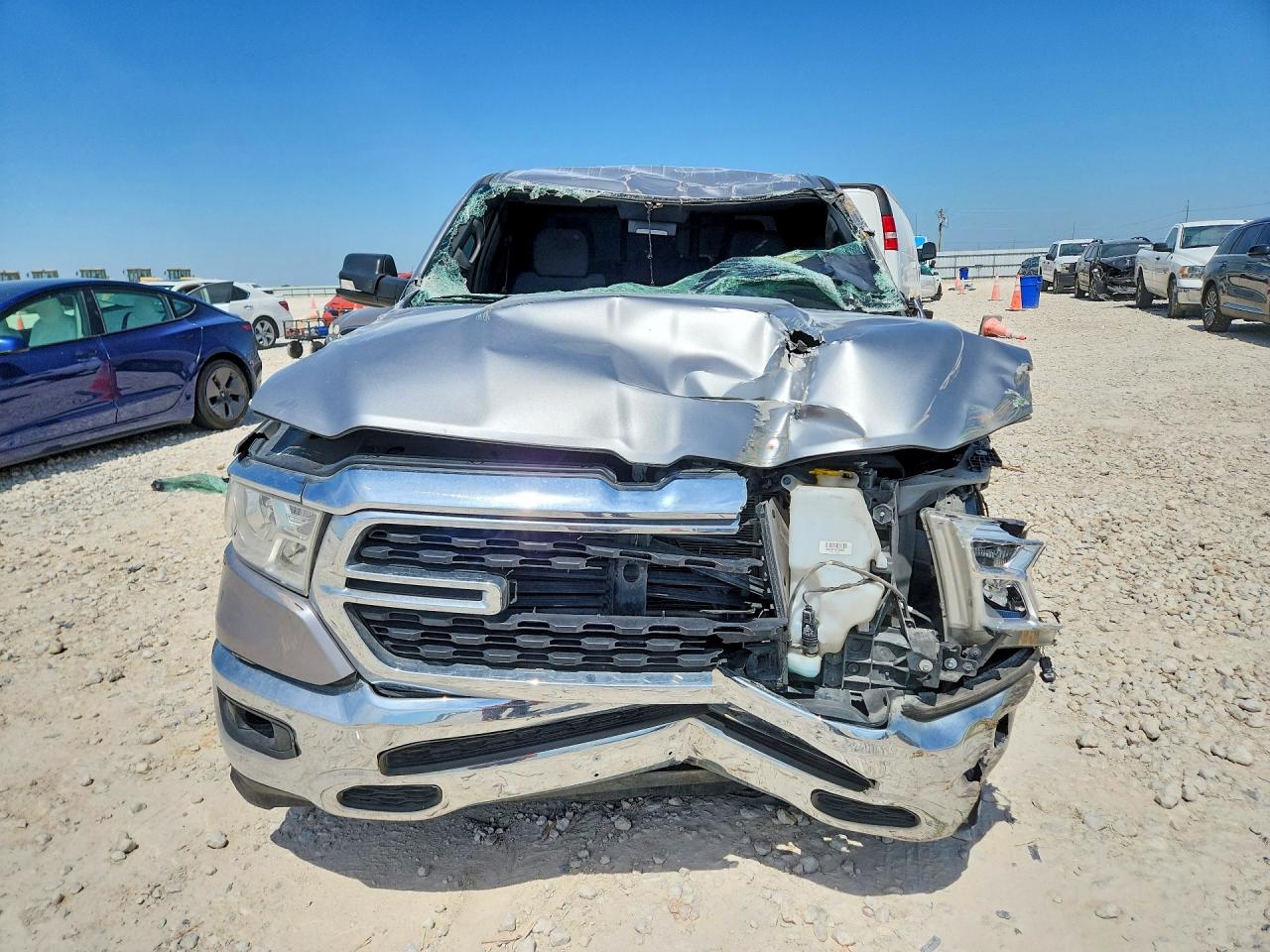 2022 Ram 1500 VIN 1C6RREBG0NN329237 COPART salvage auction — Front End, TX - CERTIFICATE OF TITLE, sold $3,000 on 2026-07-03 (photo 5)