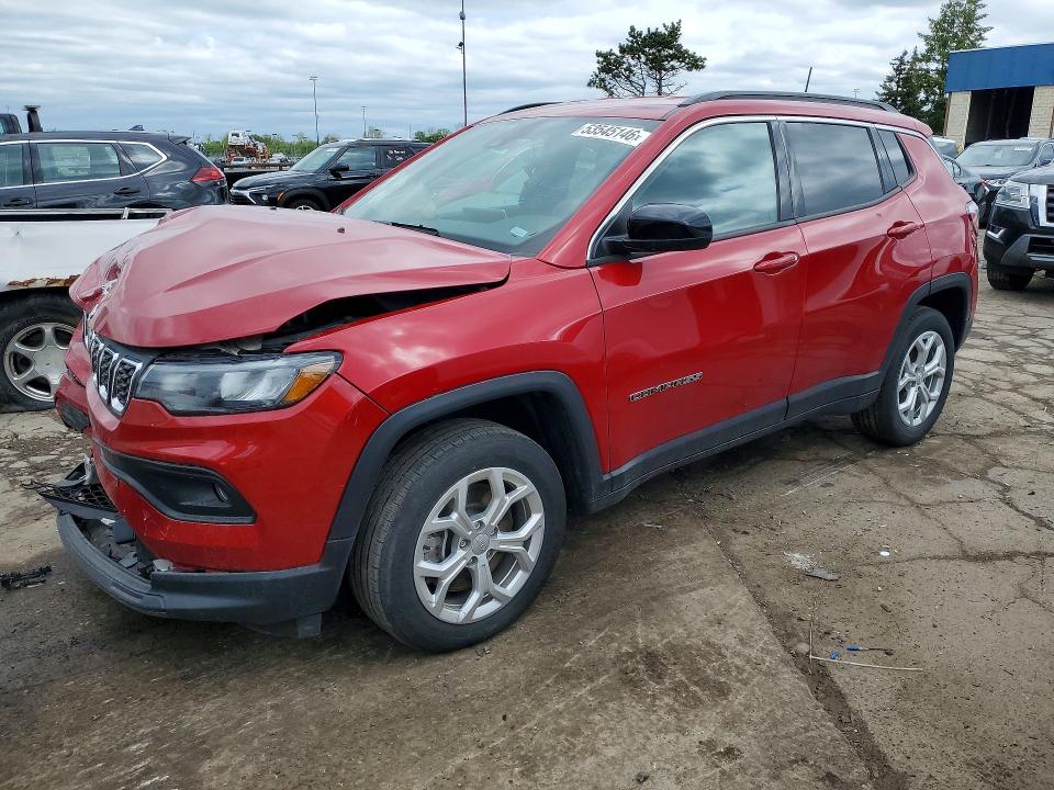 2024 Jeep Compass VIN 3C4NJDBN8RT137965 COPART salvage auction — FRONT END, Fl - Dlr Only Salvage/Rebuildable (P), sold $4,300 on 2026-07-09 (photo 1)