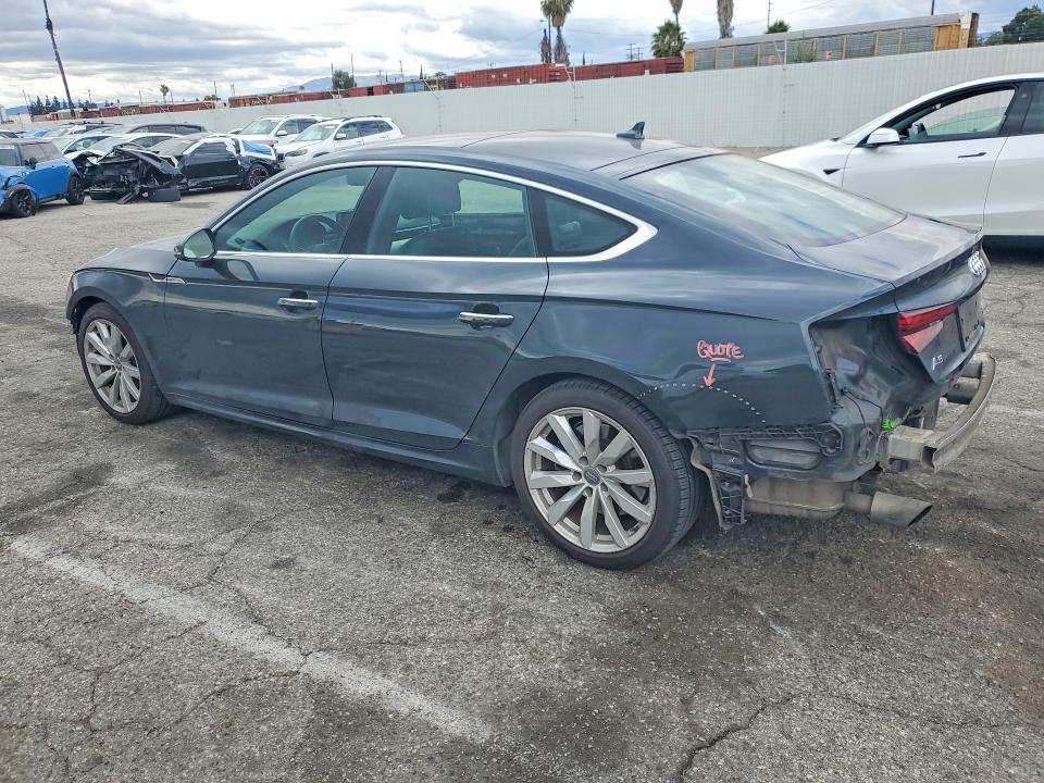 2018 Audi A5 VIN WAUANCF51JA074398 COPART salvage auction — FRONT END, Ca - Salvage Certificate, sold $4,700 on 2026-07-17 (photo 2)