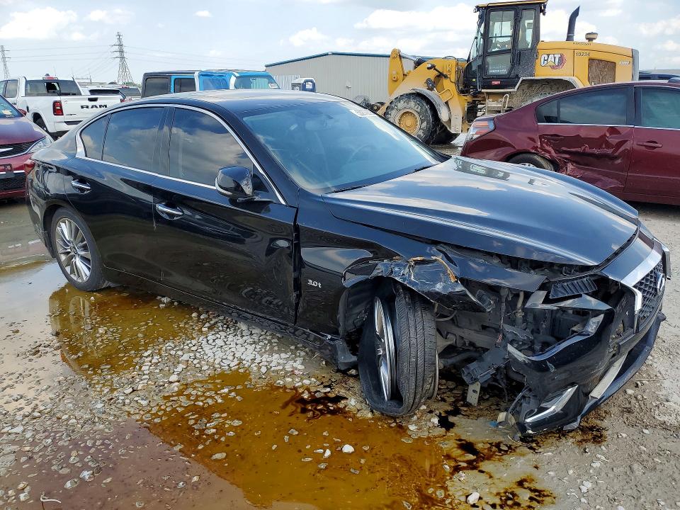 2018 Infiniti Q50 VIN JN1EV7APXJM590359 COPART salvage auction — FRONT END, Tx - Salvage Vehicle Title, sold $1,750 on 2026-07-10 (photo 4)