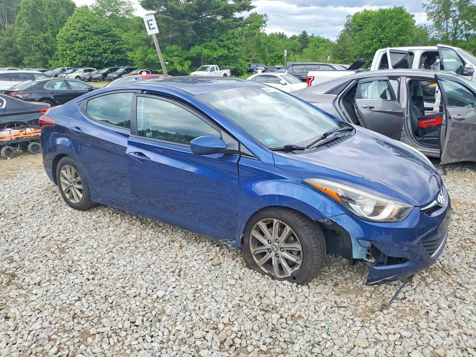 2016 Hyundai Elantra VIN 5NPDH4AE5GH764872 COPART salvage auction — FRONT END, Ma - Cert Of Title-Reconstrctd Coll, sold $1,100 on 2026-07-02 (photo 4)