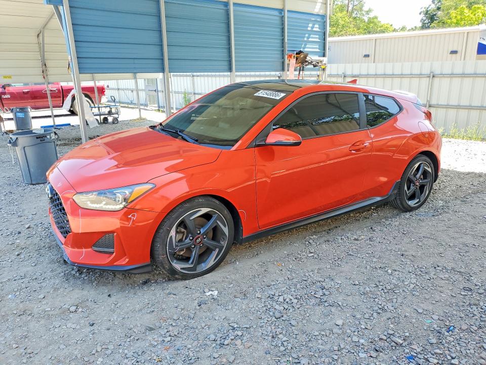 2019 Hyundai Veloster VIN KMHTH6AB9KU013104 COPART salvage auction — SIDE, Ga - Cert Of Title-Salvage, sold $3,800 on 2026-07-14 (photo 1)
